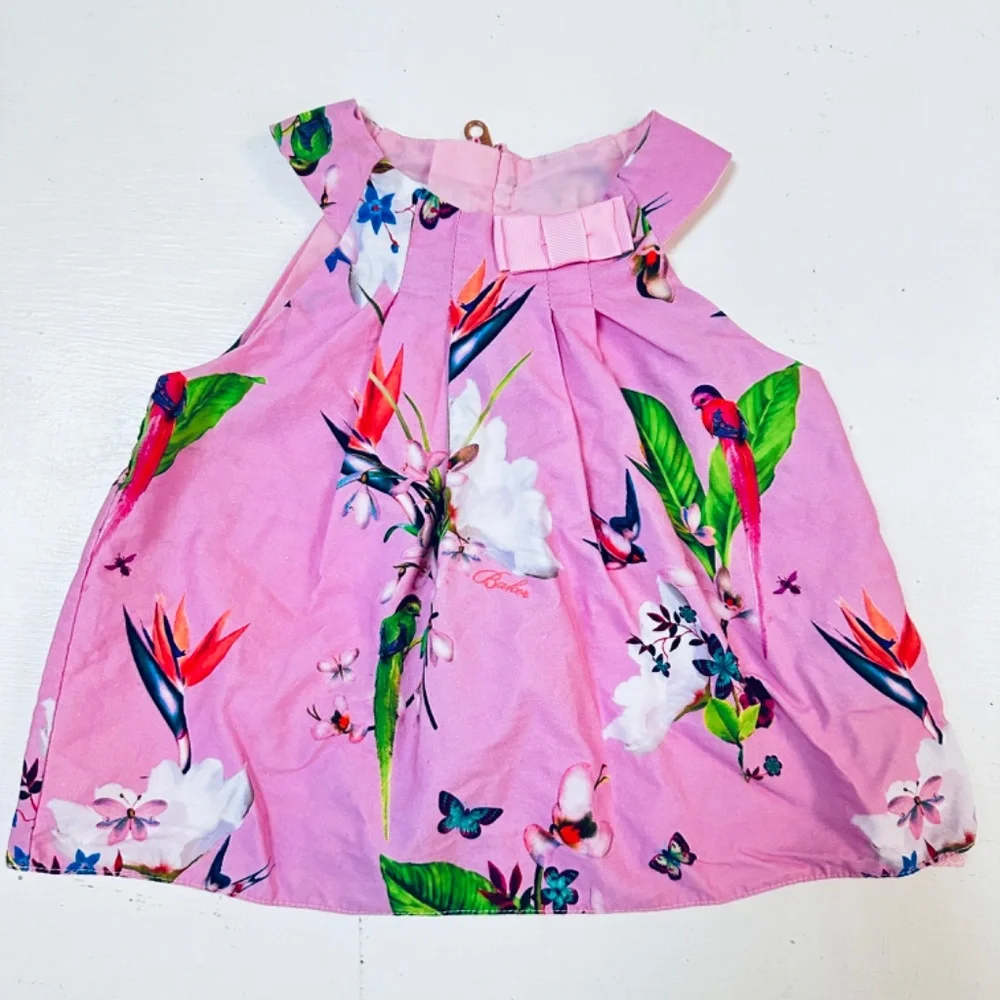 floral baker dress with birds design size 12-18 - Picture 9 of 9
